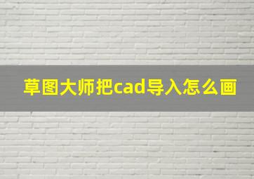 草图大师把cad导入怎么画