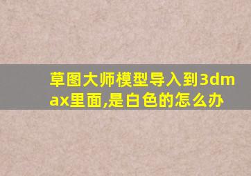 草图大师模型导入到3dmax里面,是白色的怎么办