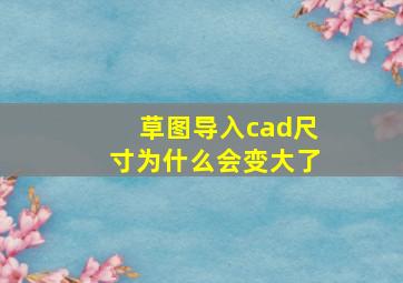 草图导入cad尺寸为什么会变大了