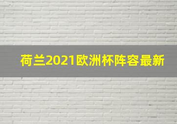 荷兰2021欧洲杯阵容最新