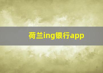 荷兰ing银行app