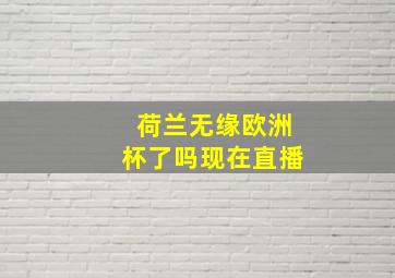 荷兰无缘欧洲杯了吗现在直播