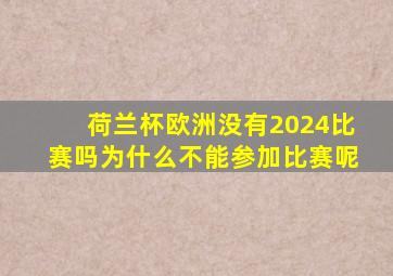 荷兰杯欧洲没有2024比赛吗为什么不能参加比赛呢