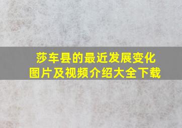 莎车县的最近发展变化图片及视频介绍大全下载