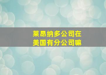 莱昂纳多公司在美国有分公司嘛