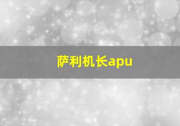 萨利机长apu