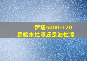 萨塔5000-120是喷水性漆还是油性漆