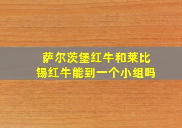 萨尔茨堡红牛和莱比锡红牛能到一个小组吗