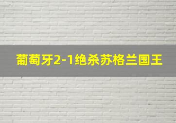 葡萄牙2-1绝杀苏格兰国王