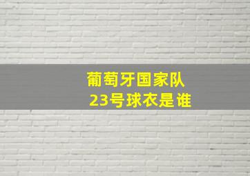 葡萄牙国家队23号球衣是谁