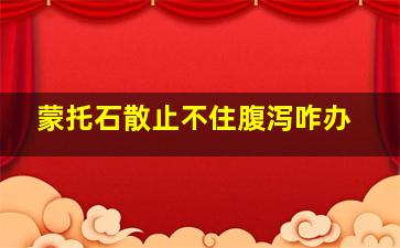 蒙托石散止不住腹泻咋办