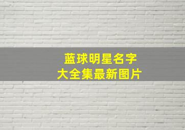 蓝球明星名字大全集最新图片