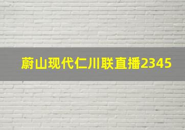 蔚山现代仁川联直播2345