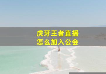 虎牙王者直播怎么加入公会