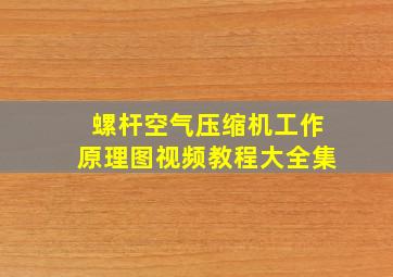 螺杆空气压缩机工作原理图视频教程大全集