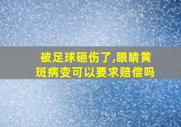 被足球砸伤了,眼睛黄斑病变可以要求赔偿吗