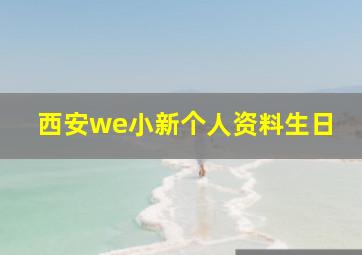 西安we小新个人资料生日