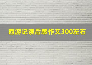 西游记读后感作文300左右