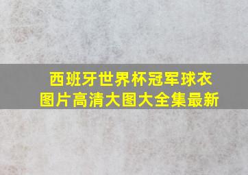 西班牙世界杯冠军球衣图片高清大图大全集最新