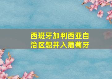 西班牙加利西亚自治区想并入葡萄牙