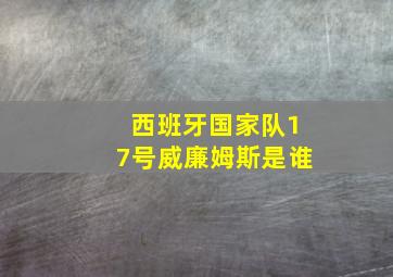 西班牙国家队17号威廉姆斯是谁