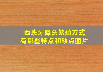 西班牙犀头繁殖方式有哪些特点和缺点图片