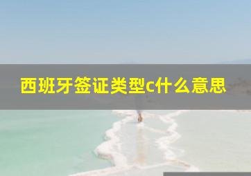 西班牙签证类型c什么意思