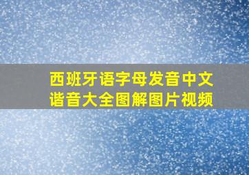 西班牙语字母发音中文谐音大全图解图片视频