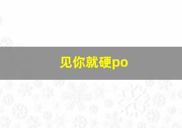 见你就硬po