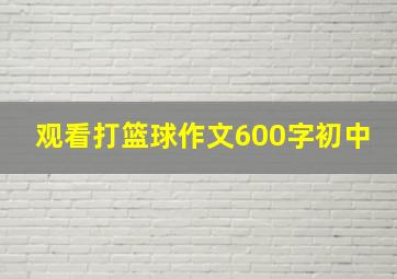 观看打篮球作文600字初中