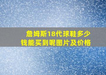 詹姆斯18代球鞋多少钱能买到呢图片及价格