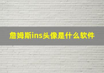 詹姆斯ins头像是什么软件