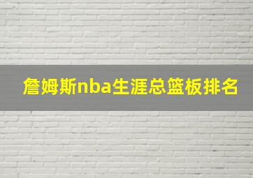 詹姆斯nba生涯总篮板排名