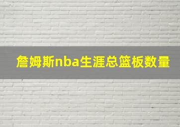 詹姆斯nba生涯总篮板数量