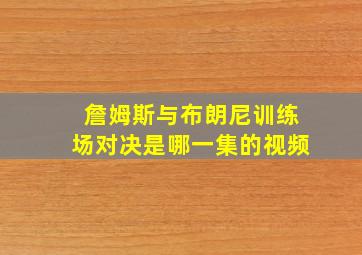 詹姆斯与布朗尼训练场对决是哪一集的视频