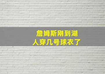 詹姆斯刚到湖人穿几号球衣了