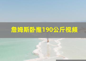 詹姆斯卧推190公斤视频