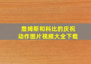 詹姆斯和科比的庆祝动作图片视频大全下载