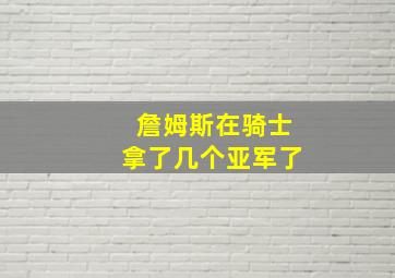 詹姆斯在骑士拿了几个亚军了