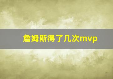 詹姆斯得了几次mvp