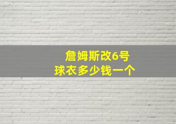 詹姆斯改6号球衣多少钱一个