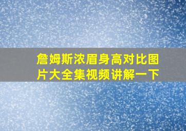 詹姆斯浓眉身高对比图片大全集视频讲解一下