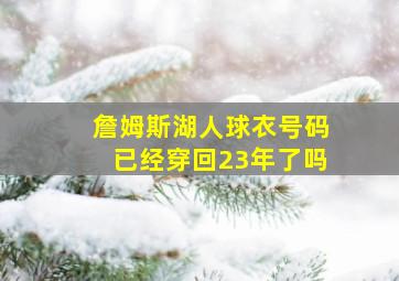 詹姆斯湖人球衣号码已经穿回23年了吗