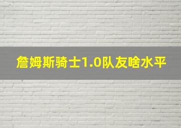 詹姆斯骑士1.0队友啥水平