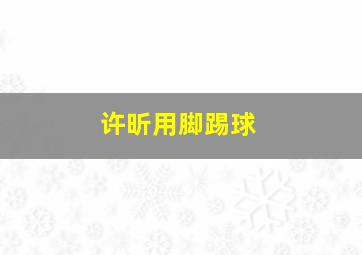 许昕用脚踢球