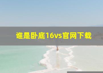 谁是卧底16vs官网下载