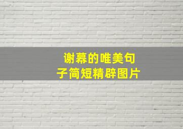 谢幕的唯美句子简短精辟图片