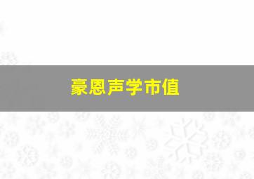 豪恩声学市值