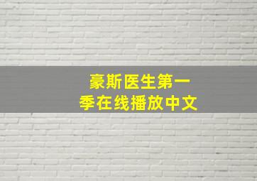 豪斯医生第一季在线播放中文