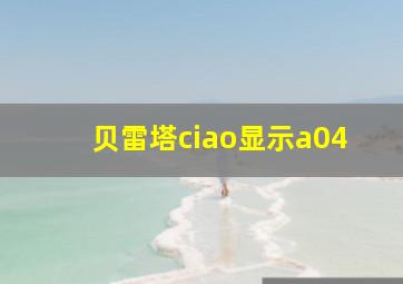 贝雷塔ciao显示a04